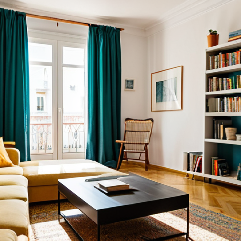디지털 공유경제의 기술 발전 과정 - Airbnb Style Accommodation**
"A cozy, fully furnished apartment living room with a comfortable sofa...
