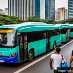 Home 18 디지털 공유경제의 사례 비교 분석 - A vibrant urban scene in São Paulo, Brazil, showing diverse people using ride-sharing apps like Uber...